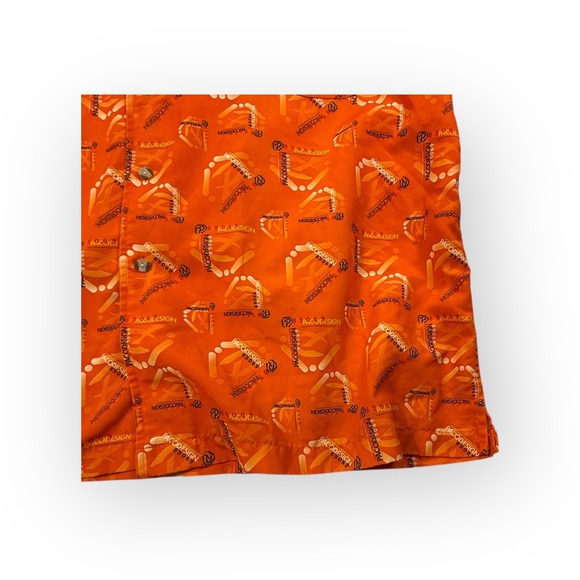 Vintage PACO DESIGN Orange All Over Print Short Sleeve Button‎ Up Shirt Mens XXL - Picture 6 of 10